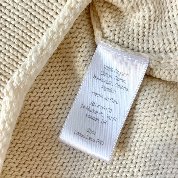 Wol Hide Loose Lace Lattice Organic Cotton Knit Sweater - Picture 7 of 14